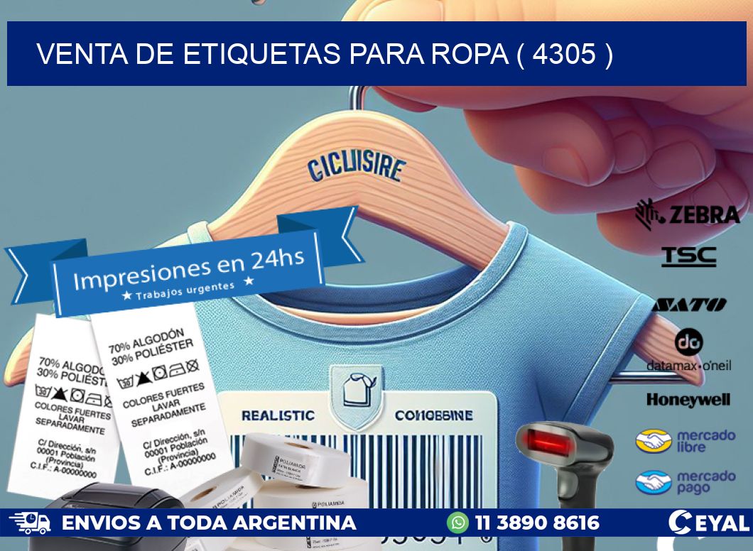 VENTA DE ETIQUETAS PARA ROPA ( 4305 )