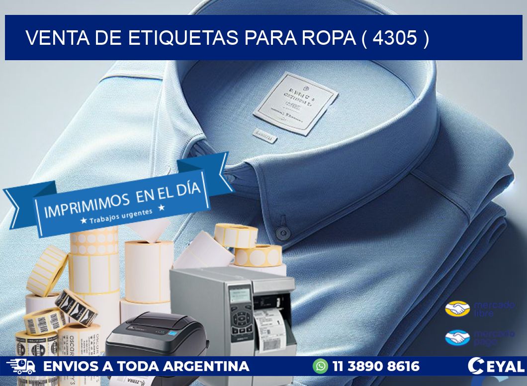 VENTA DE ETIQUETAS PARA ROPA ( 4305 )