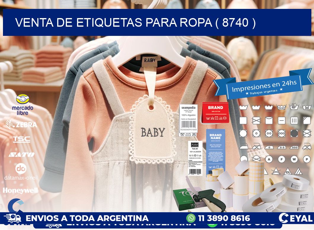 VENTA DE ETIQUETAS PARA ROPA ( 8740 )