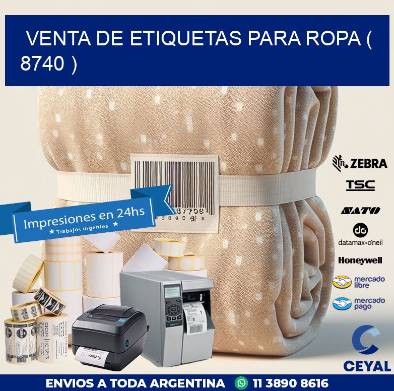 VENTA DE ETIQUETAS PARA ROPA ( 8740 )