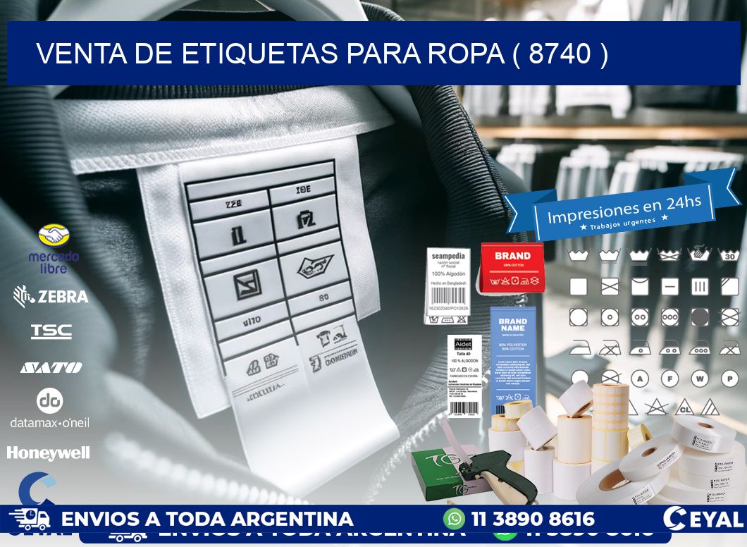 VENTA DE ETIQUETAS PARA ROPA ( 8740 )