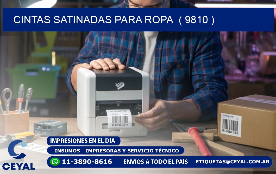 cintas satinadas para ropa  ( 9810 )