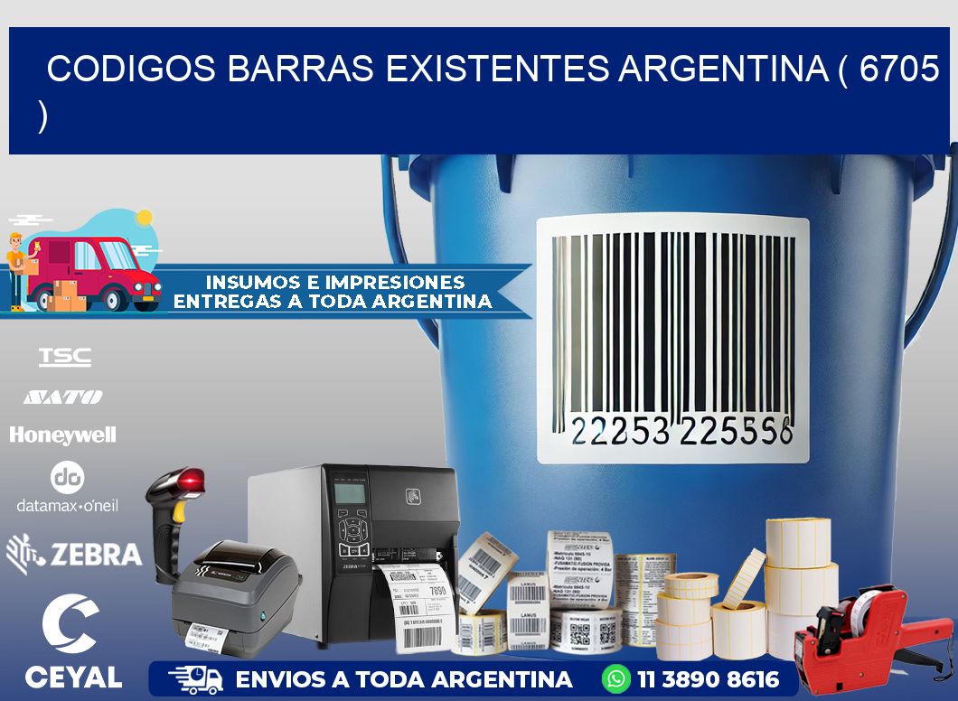 codigos barras existentes argentina ( 6705 )