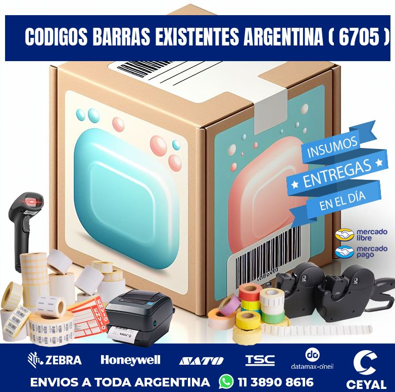 codigos barras existentes argentina ( 6705 )