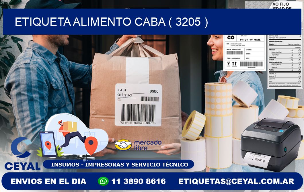 etiqueta alimento caba ( 3205 )