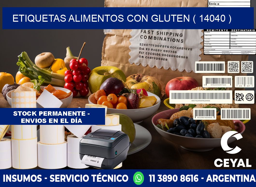 etiquetas alimentos con gluten ( 14040 )