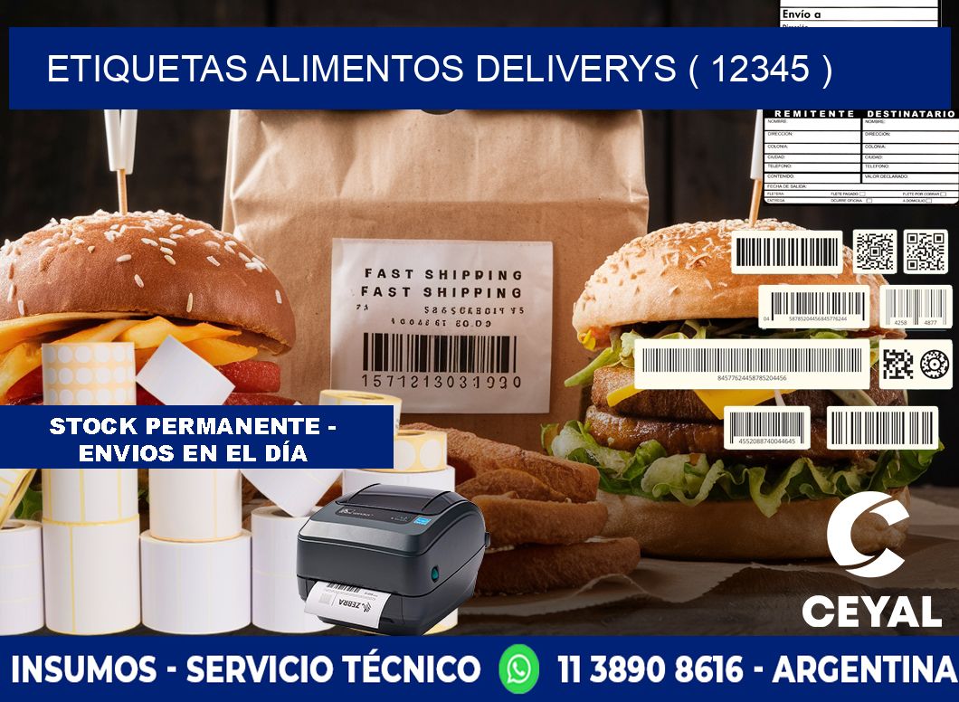 etiquetas alimentos deliverys ( 12345 )