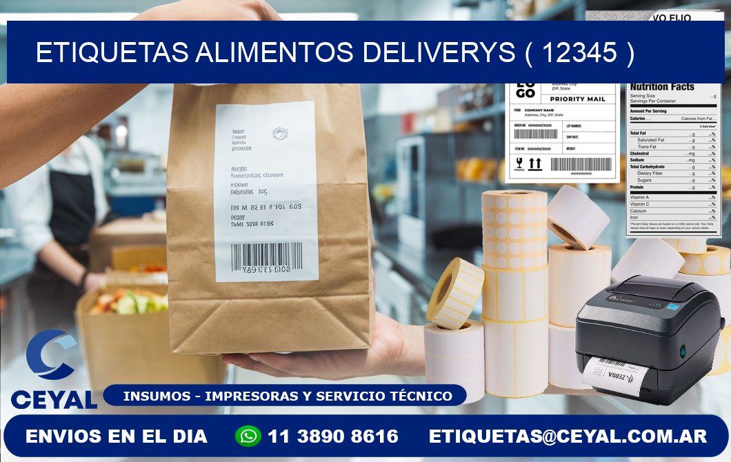 etiquetas alimentos deliverys ( 12345 )