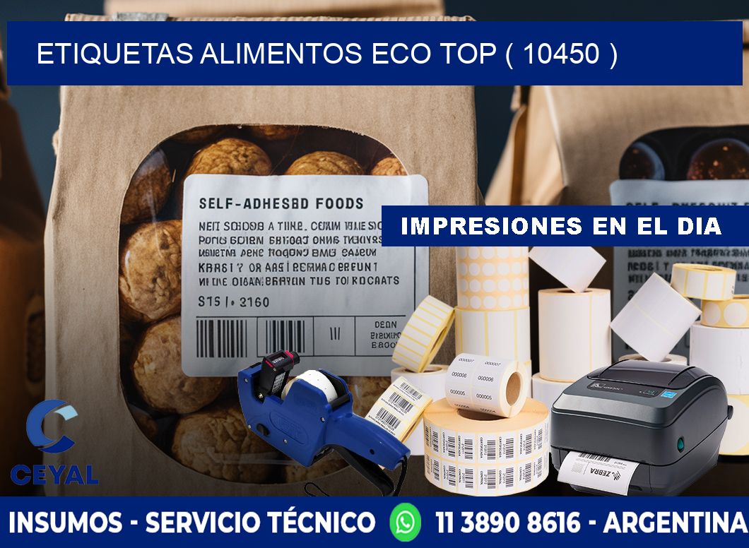etiquetas alimentos eco top ( 10450 )