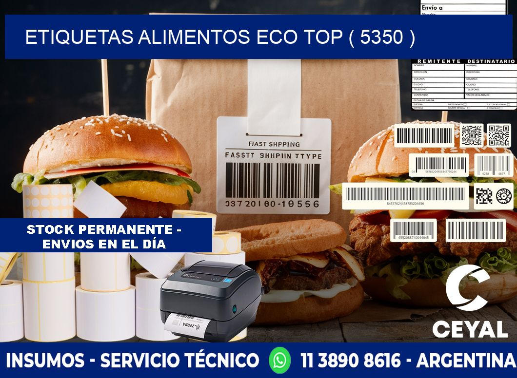 etiquetas alimentos eco top ( 5350 )