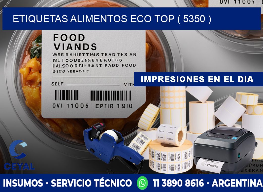etiquetas alimentos eco top ( 5350 )