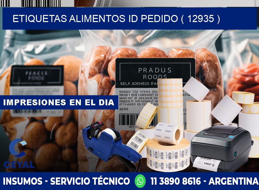 etiquetas alimentos id pedido ( 12935 )