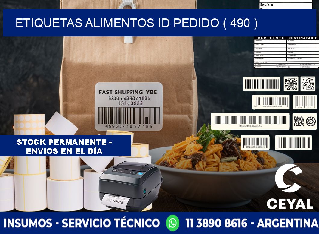 etiquetas alimentos id pedido ( 490 )
