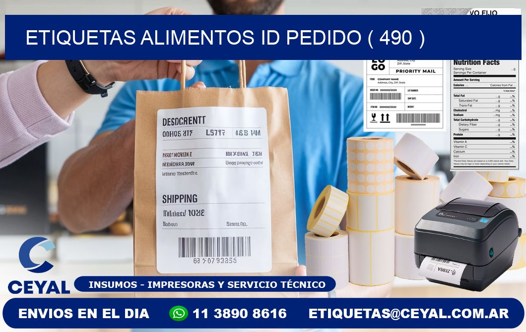 etiquetas alimentos id pedido ( 490 )