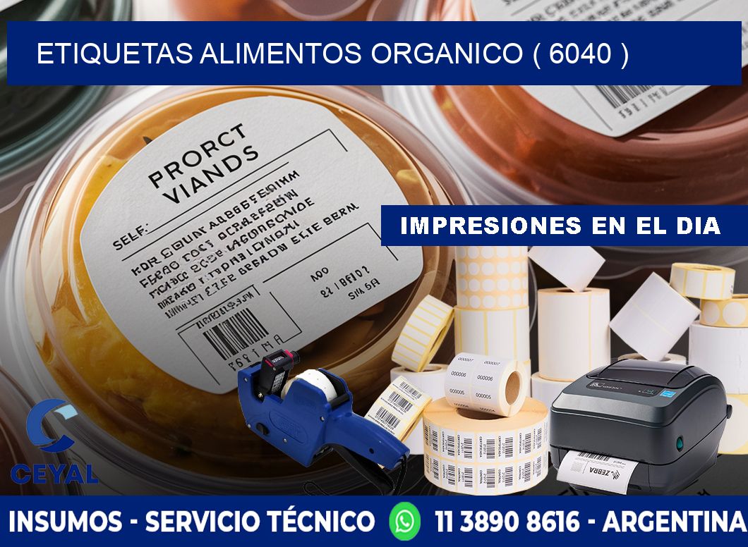 etiquetas alimentos organico ( 6040 )