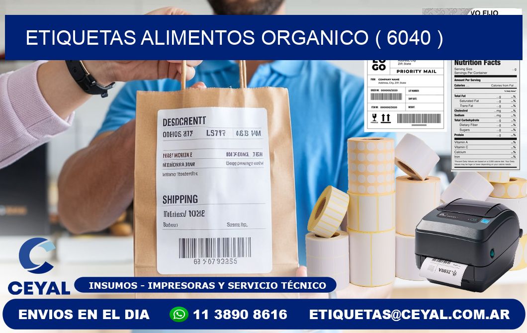 etiquetas alimentos organico ( 6040 )