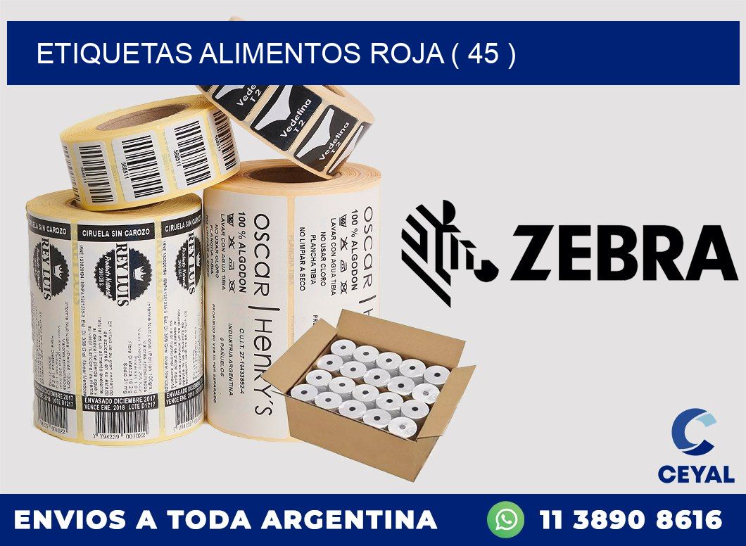 etiquetas alimentos roja ( 45 )