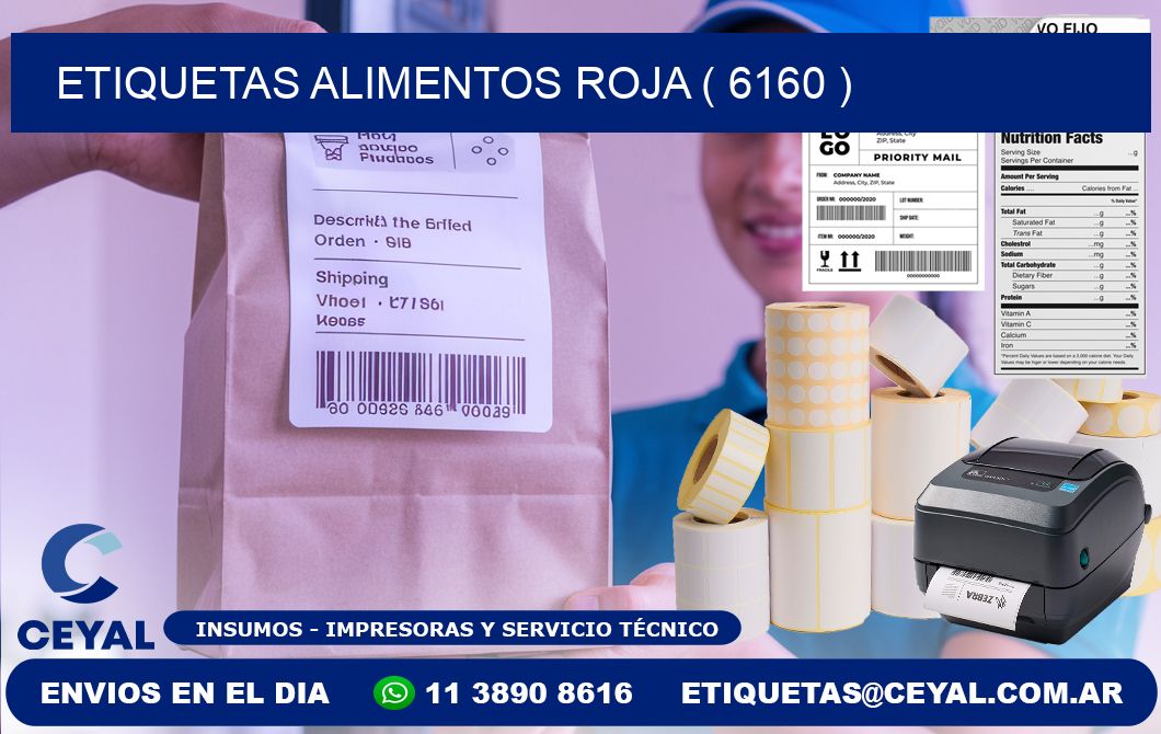 etiquetas alimentos roja ( 6160 )