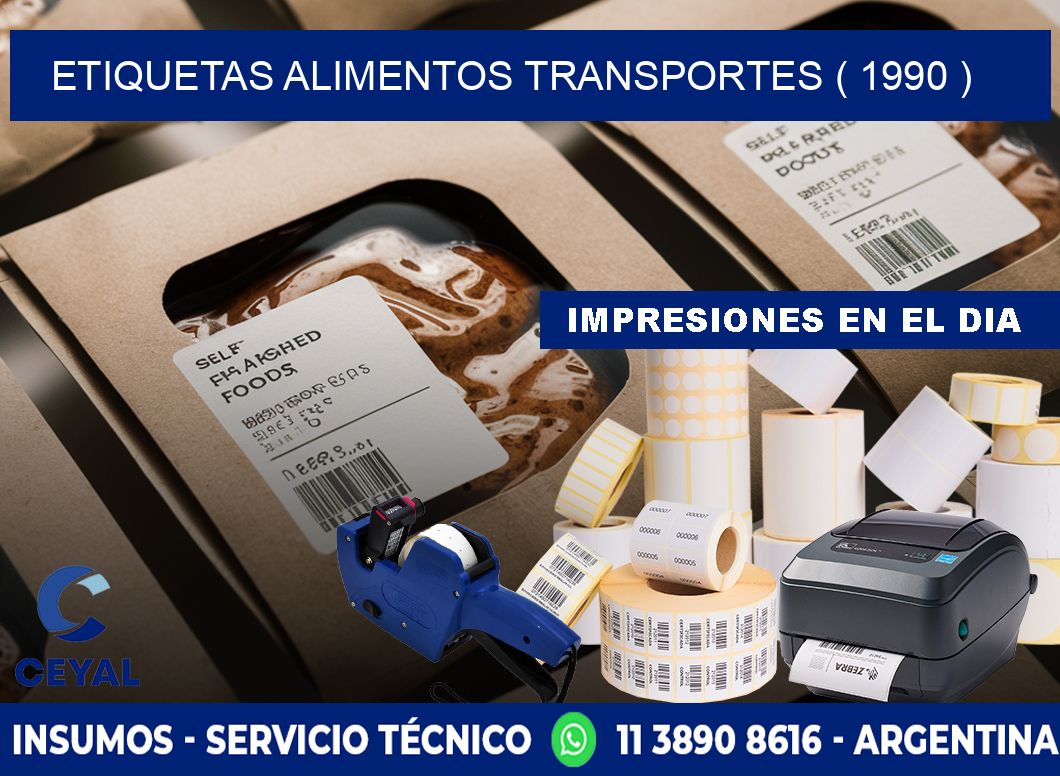 etiquetas alimentos transportes ( 1990 )