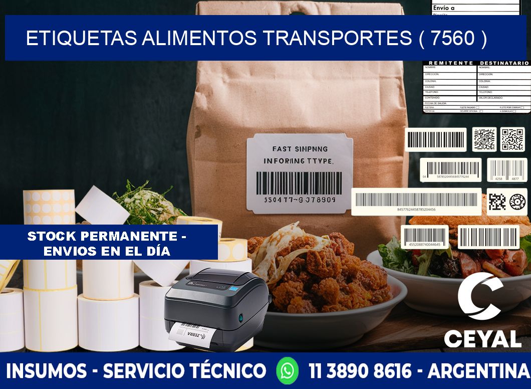 etiquetas alimentos transportes ( 7560 )
