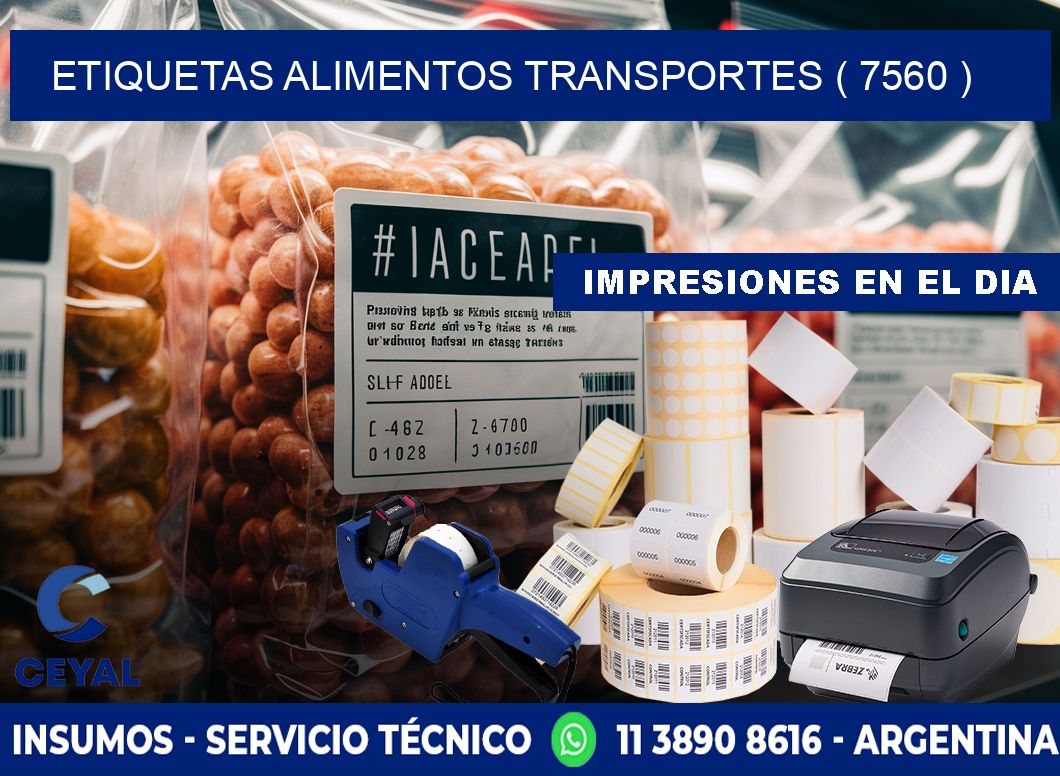 etiquetas alimentos transportes ( 7560 )