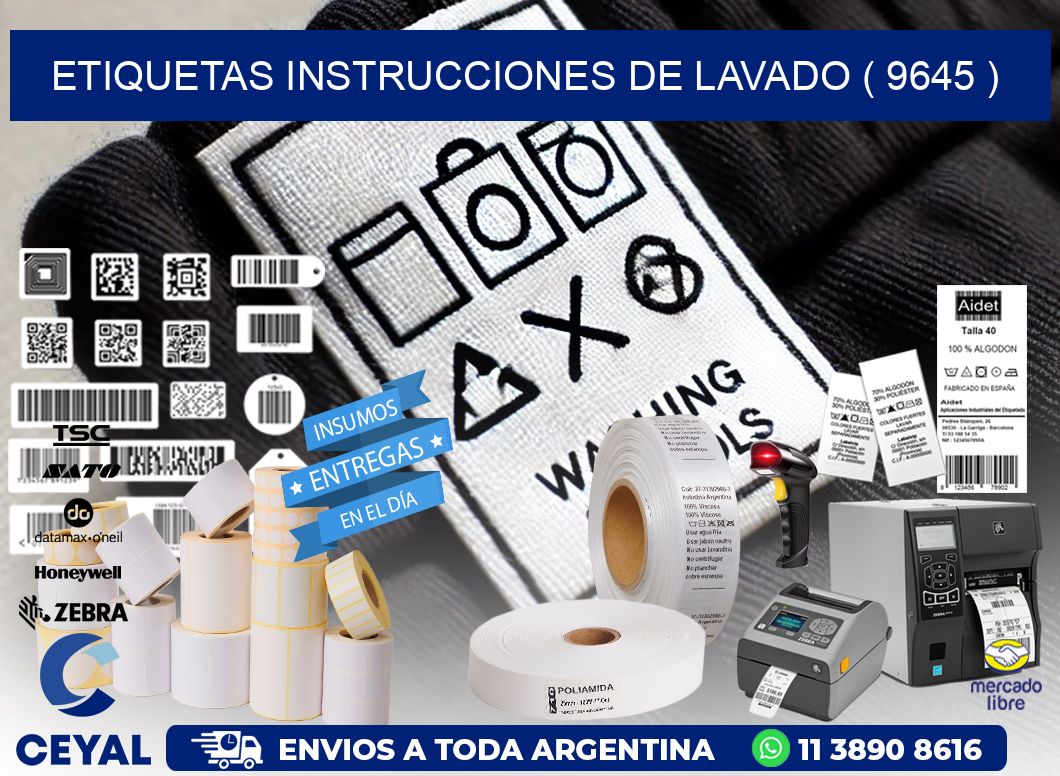 etiquetas instrucciones de lavado ( 9645 )