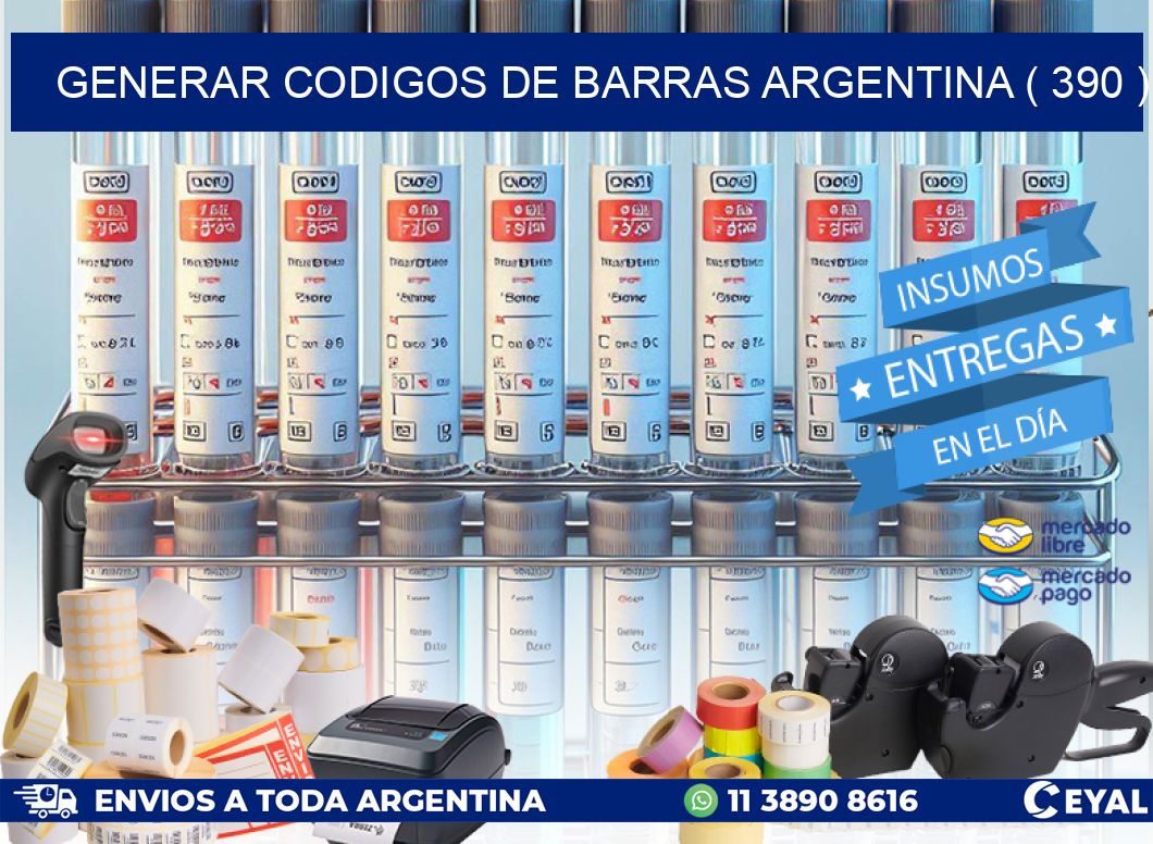 generar codigos de barras argentina ( 390 )