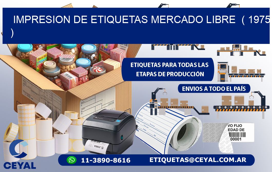 impresion de etiquetas mercado libre  ( 1975 )