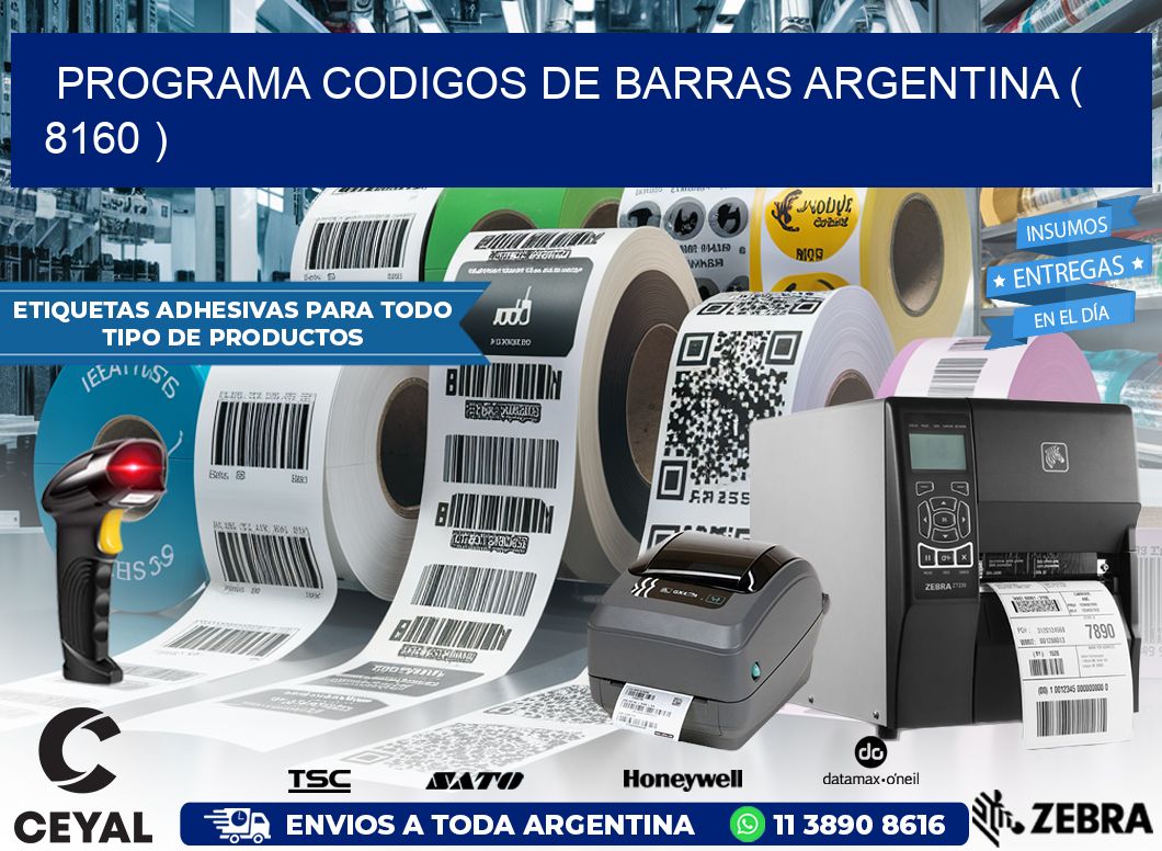 programa codigos de barras argentina ( 8160 )