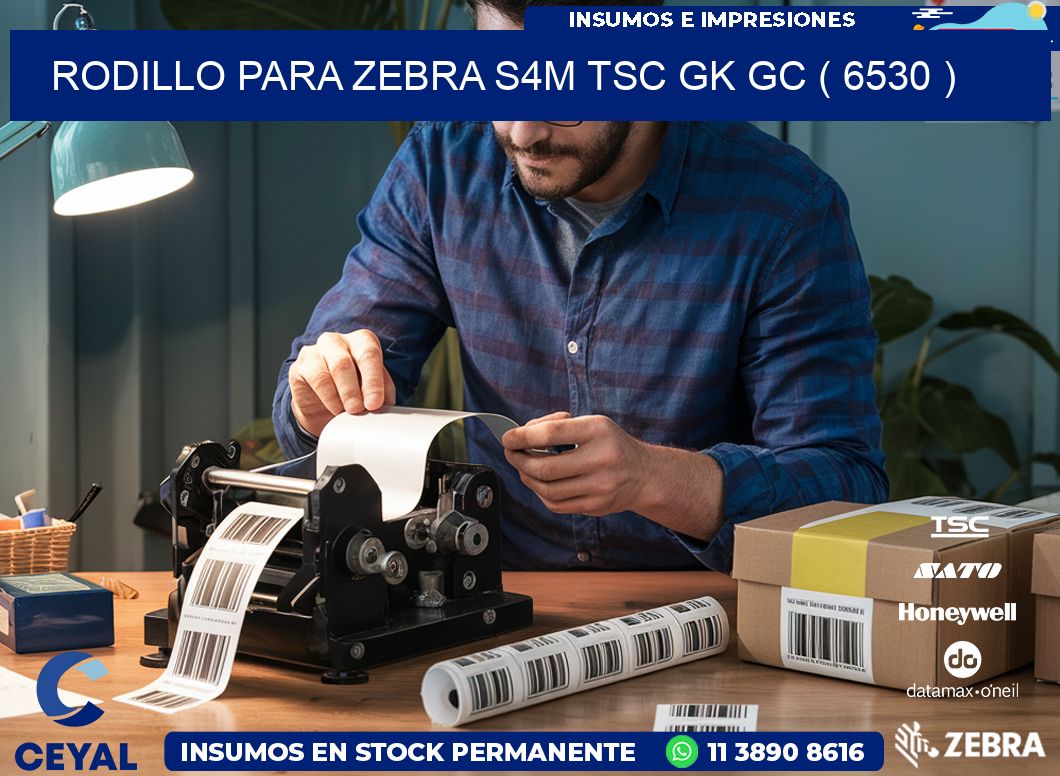 rodillo para zebra S4M TSC GK GC ( 6530 )