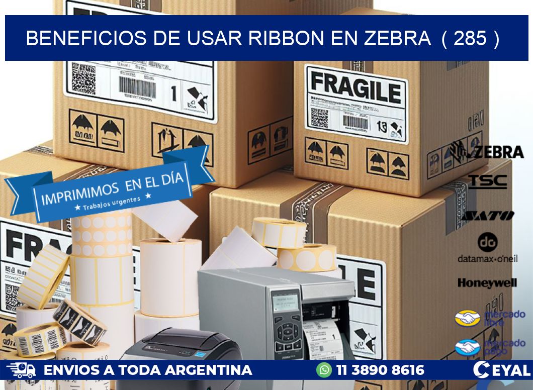 BENEFICIOS DE USAR RIBBON EN ZEBRA  ( 285 )