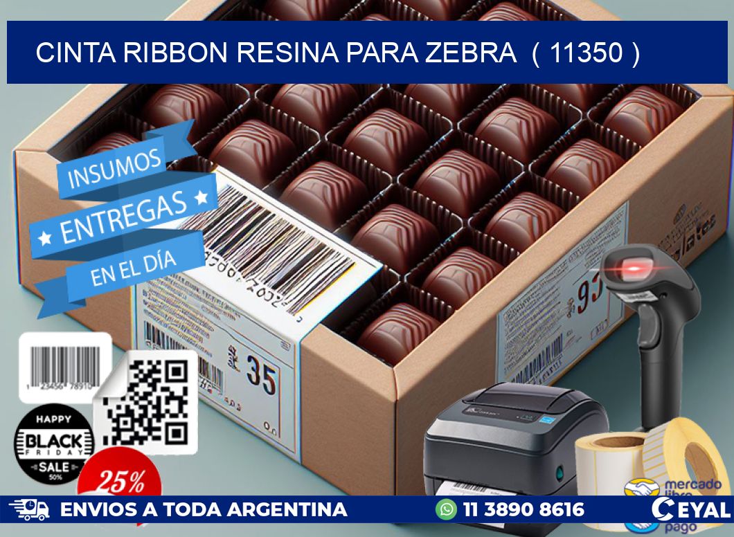 CINTA RIBBON RESINA PARA ZEBRA  ( 11350 )