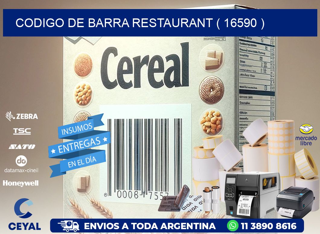 CODIGO DE BARRA RESTAURANT ( 16590 )