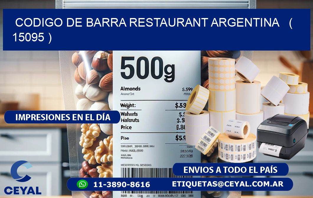 CODIGO DE BARRA RESTAURANT ARGENTINA   ( 15095 )