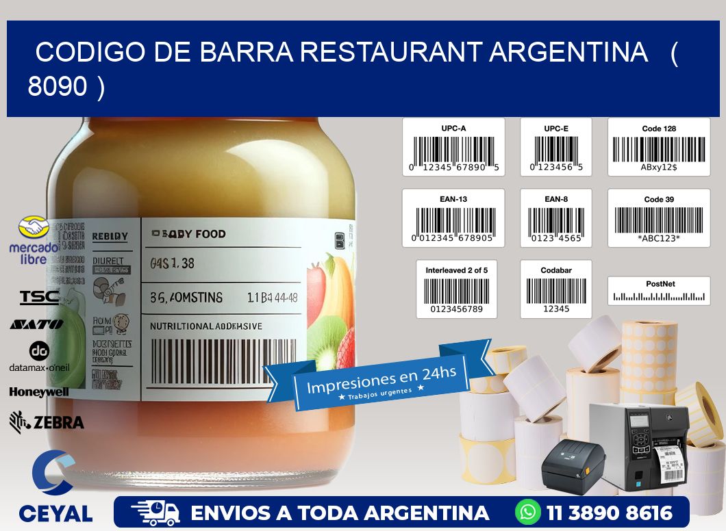 CODIGO DE BARRA RESTAURANT ARGENTINA   ( 8090 )