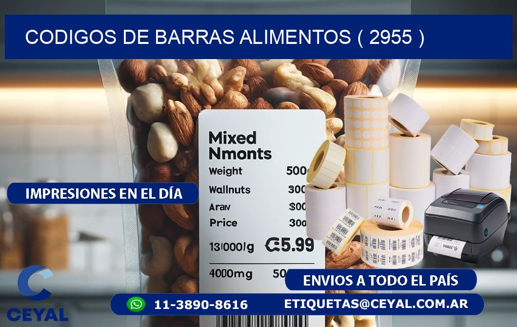 CODIGOS DE BARRAS ALIMENTOS ( 2955 )