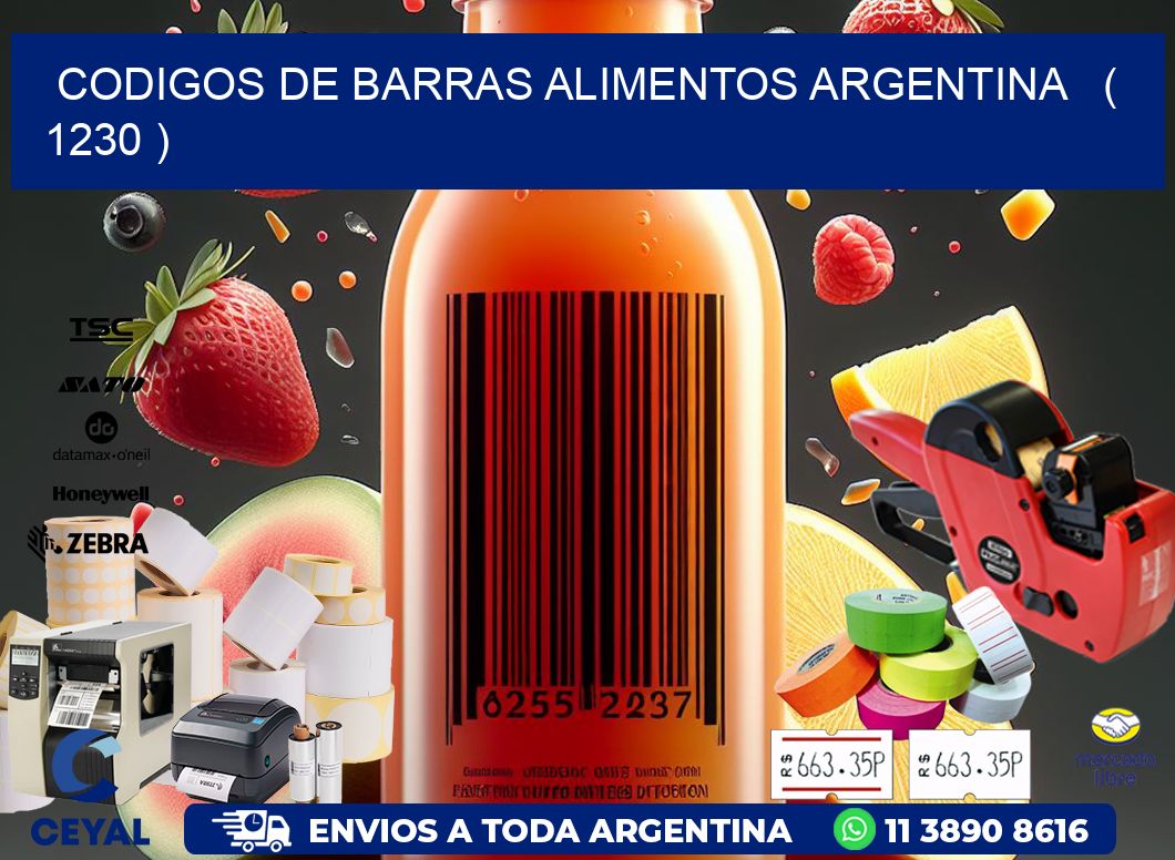 CODIGOS DE BARRAS ALIMENTOS ARGENTINA   ( 1230 )