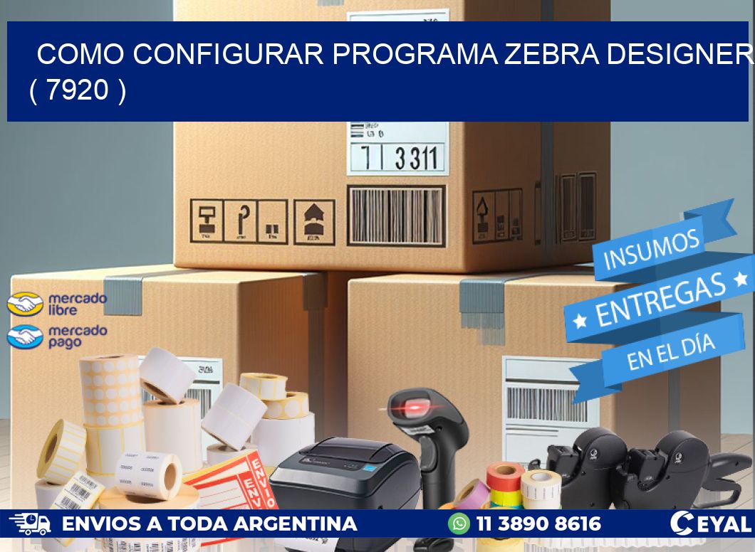 COMO CONFIGURAR PROGRAMA ZEBRA DESIGNER ( 7920 )