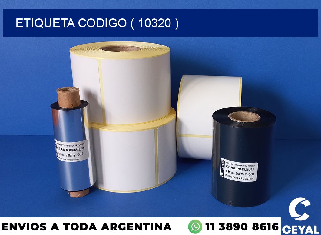 ETIQUETA CODIGO ( 10320 )