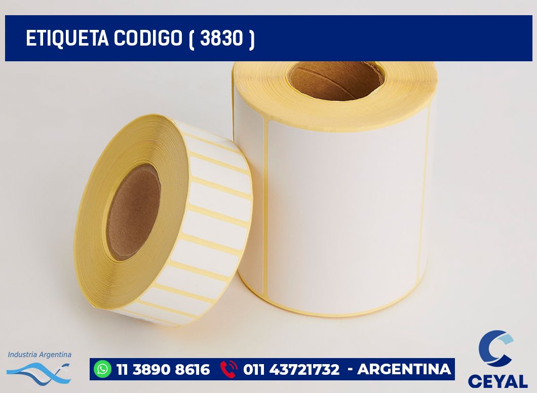 ETIQUETA CODIGO ( 3830 )