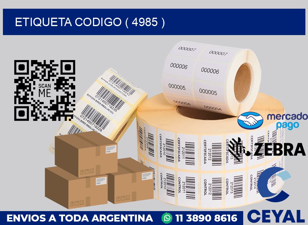 ETIQUETA CODIGO ( 4985 )