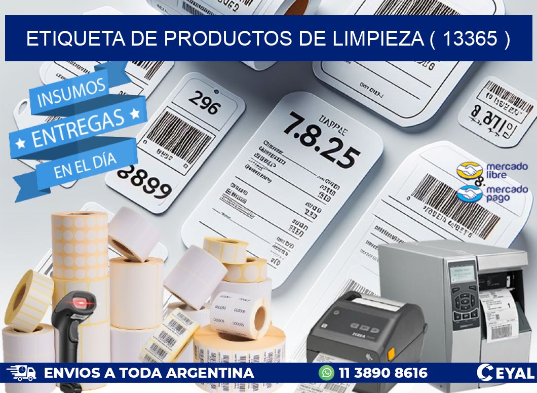 ETIQUETA DE PRODUCTOS DE LIMPIEZA ( 13365 )
