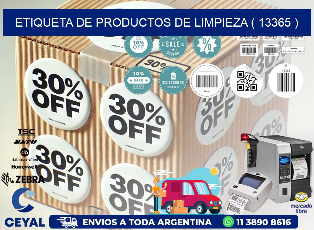 ETIQUETA DE PRODUCTOS DE LIMPIEZA ( 13365 )