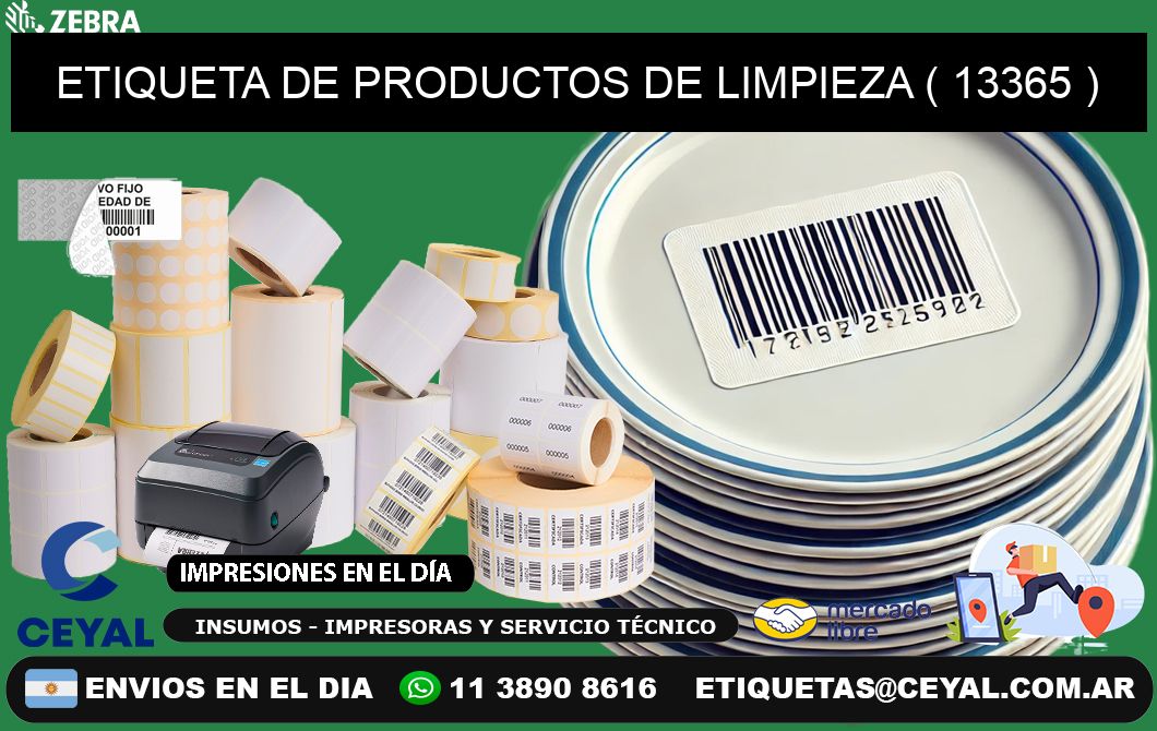 ETIQUETA DE PRODUCTOS DE LIMPIEZA ( 13365 )