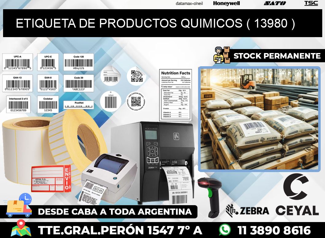 ETIQUETA DE PRODUCTOS QUIMICOS ( 13980 )