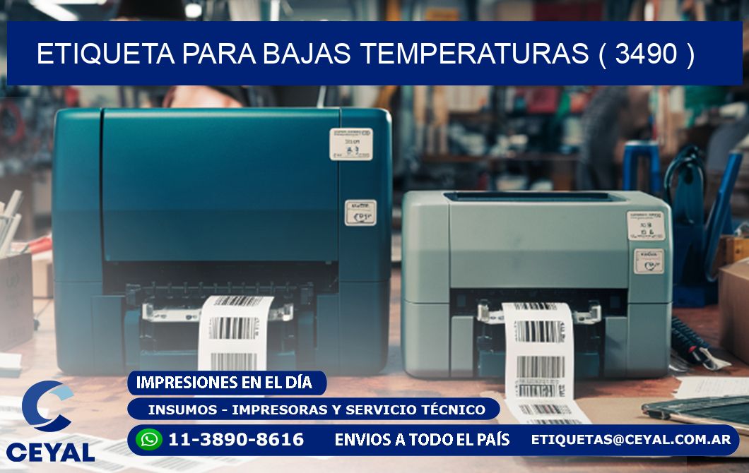ETIQUETA PARA BAJAS TEMPERATURAS ( 3490 )