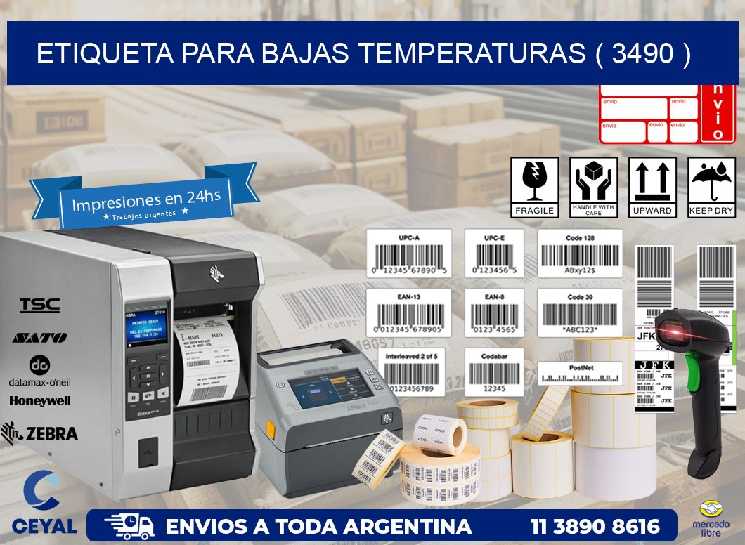 ETIQUETA PARA BAJAS TEMPERATURAS ( 3490 )