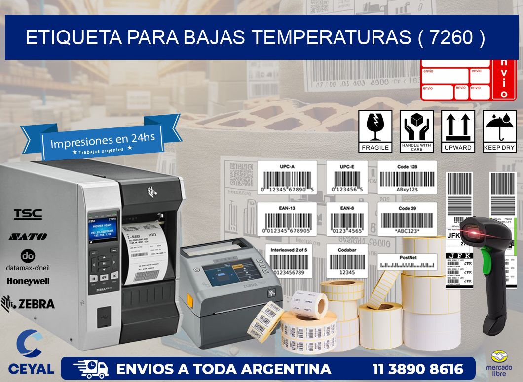 ETIQUETA PARA BAJAS TEMPERATURAS ( 7260 )