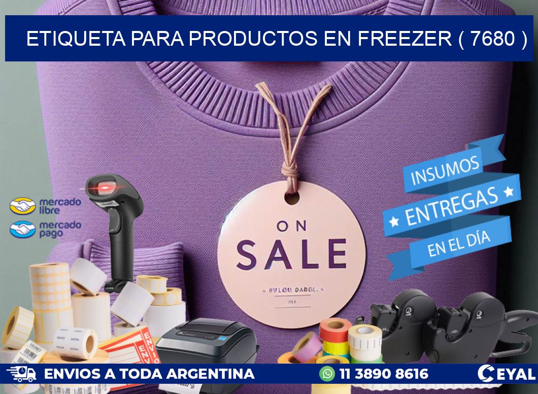 ETIQUETA PARA PRODUCTOS EN FREEZER ( 7680 )