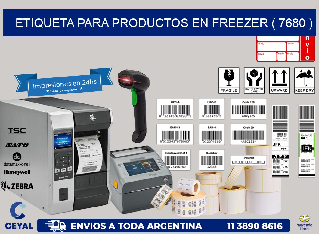 ETIQUETA PARA PRODUCTOS EN FREEZER ( 7680 )